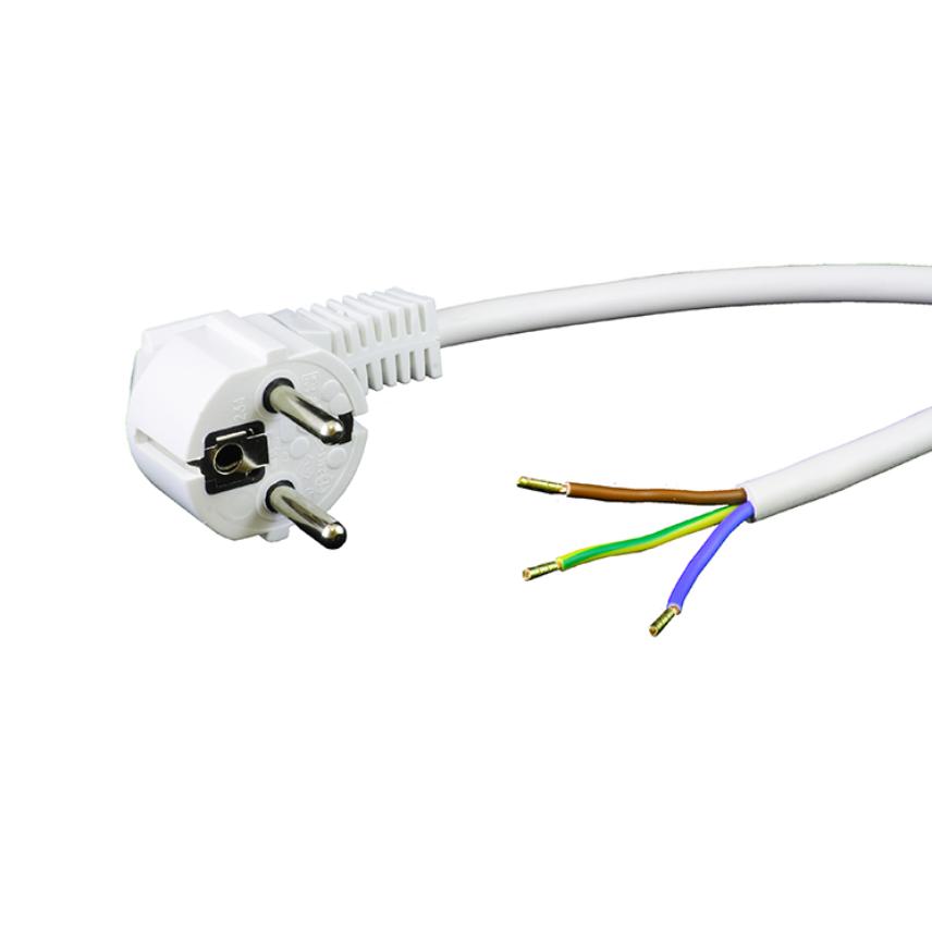 Schuko H05VV-F 3G0,75 White 2,5m